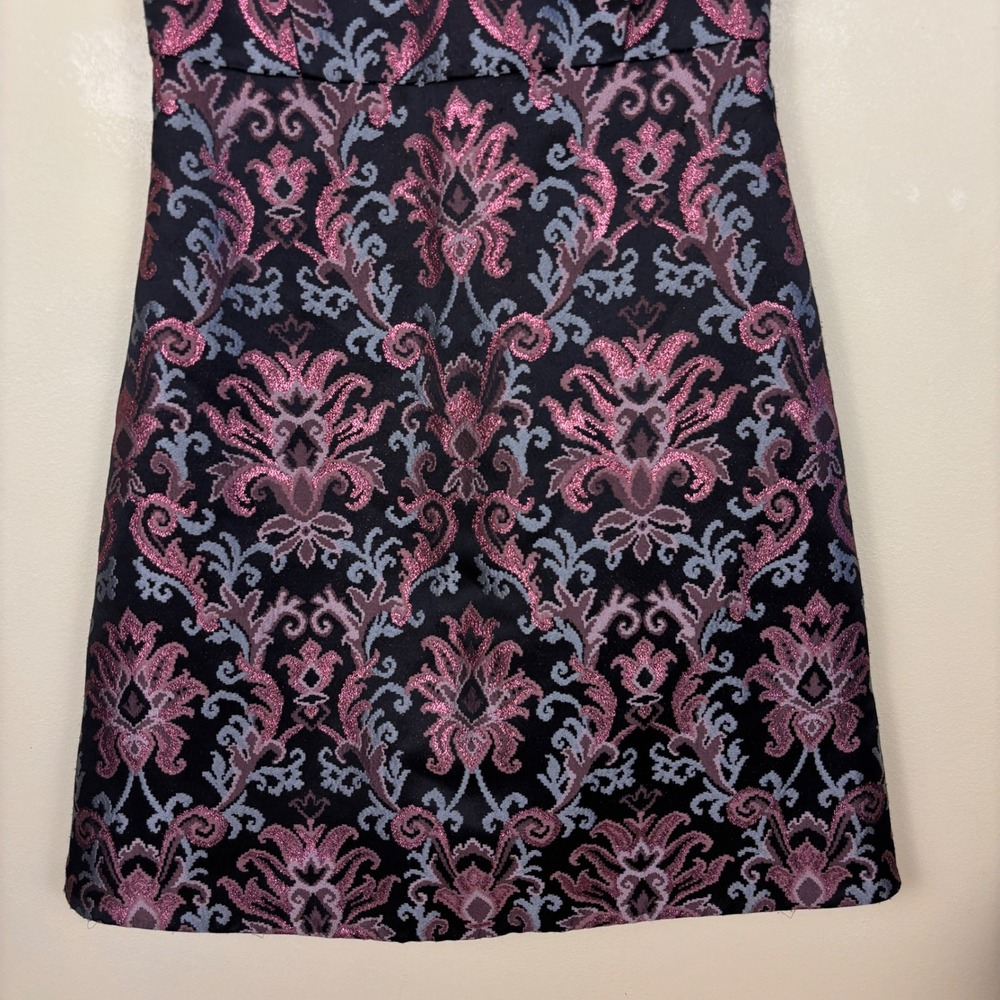 KATE SPADE Tapestry Jacquard Mini Dress Multi Women Size 2 Sleeveless Formal‎ - Picture 5 of 10